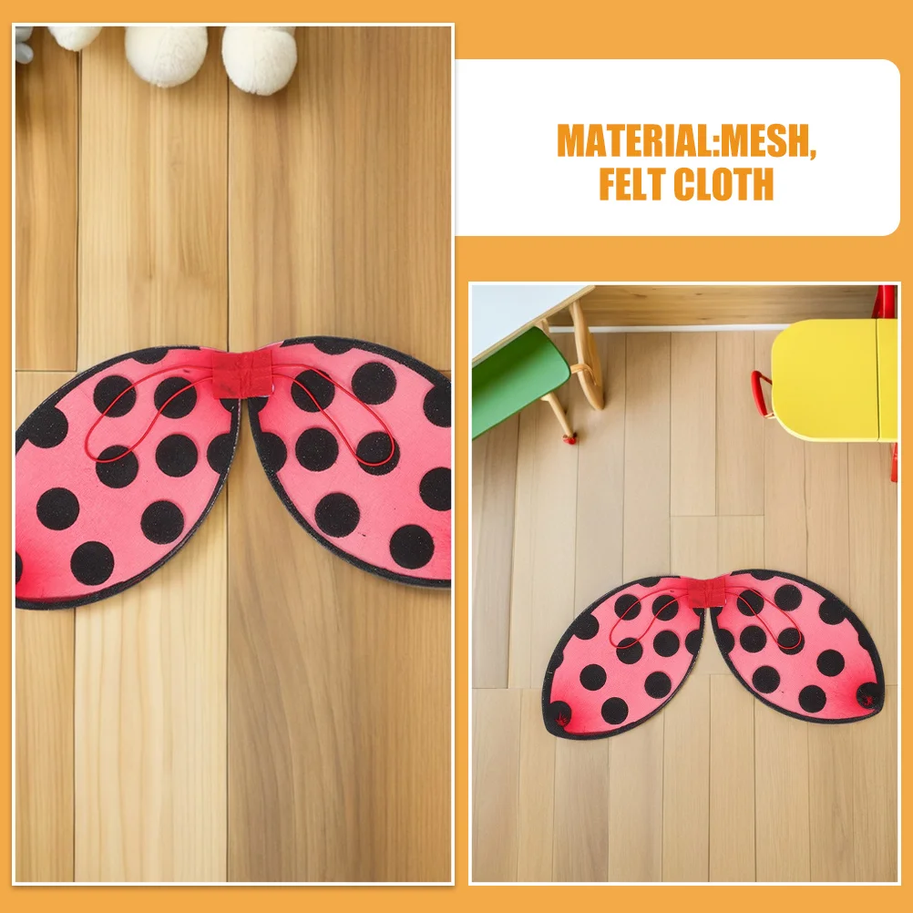 قطعتان من أجنحة الخنفساء للأطفال قابلة للطي وخفيفة الوزن على شكل حشرة ملحقة لملابس الهالوين التنكرية