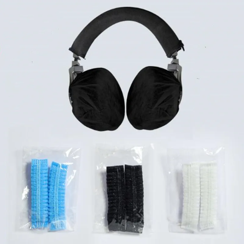 100Pcs Disposable Headphone Cover,Nonwoven Headset Earmuff Cushion,Disposable Headphone Ear Covers Ear Pads Replacement 8.5~11cm