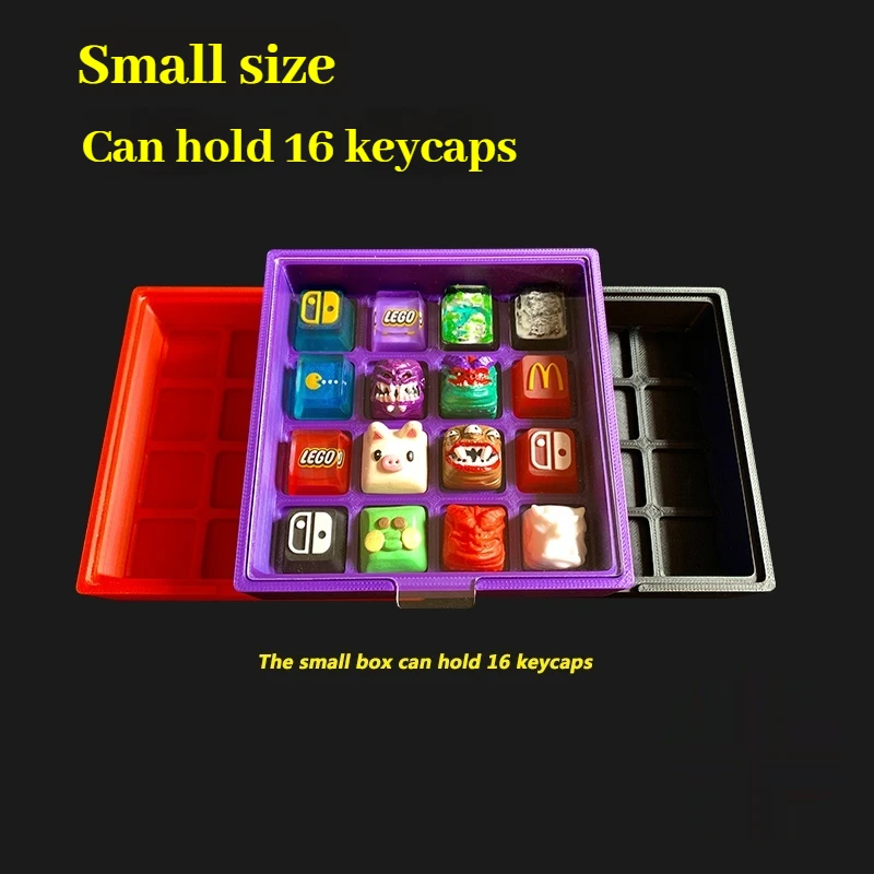 3d impresso keycap caixa de armazenamento keycap 21key display caixa de armazenamento à prova de poeira material plástico transparente capa sucção magnética