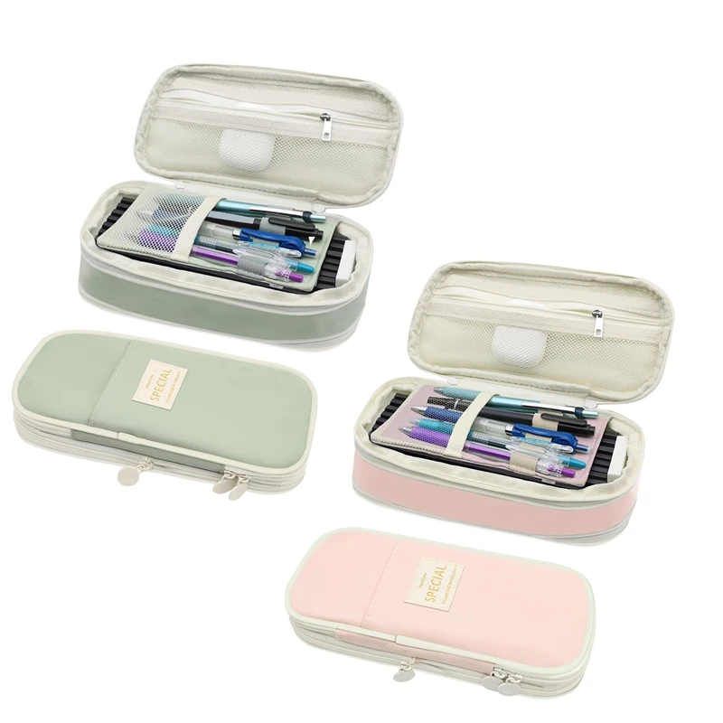 

Новый стилус большой вместимости с молнией для офиса и школы, сумка для ручек для студентов и взрослых, школьные принадлежности