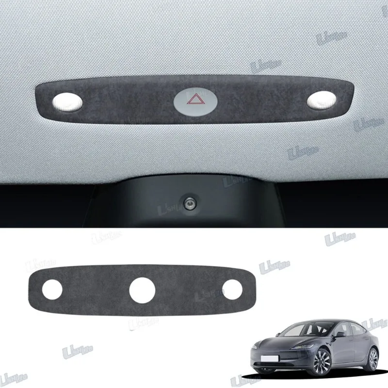 

Made of Alcantara Suede Front Reading Light Sticker Lamp Cover for Tesla Model 3 2024 Highland 2025