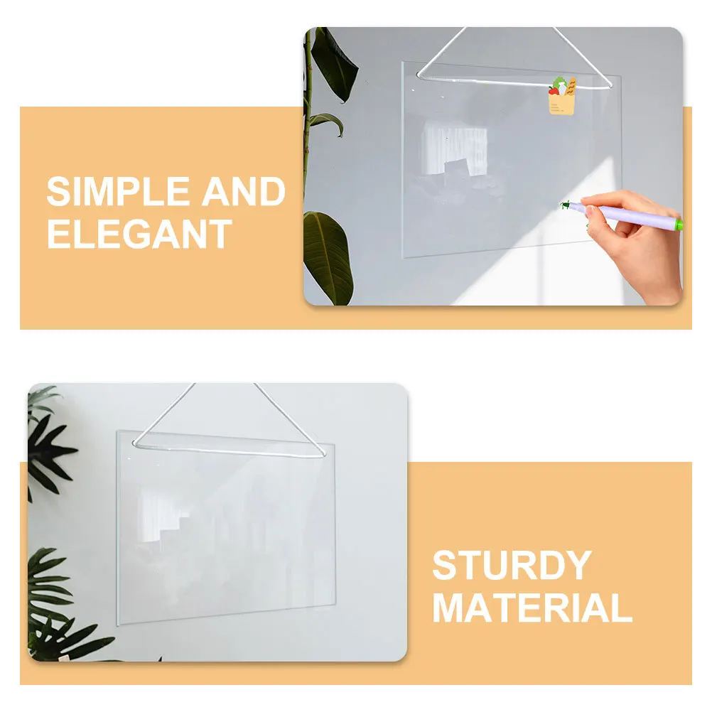 1 مجموعة 1 مجموعة واضح الاكريليك الجاف محو مجلس 12X16 بوصة السبورة الشفافة لمكتب المنزل المطبخ القائمة التخطيط وجبة أسبوعية #3