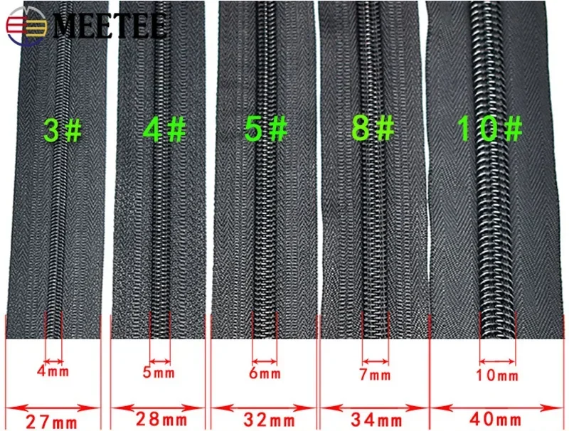 防水目に見えないナイロンジッパーコイル、テントジッパー、スライダーバッグ、レインコートジッパー、テープ縫製アクセサリー、2 m、5m、3 #、5 #、8 #、10 #