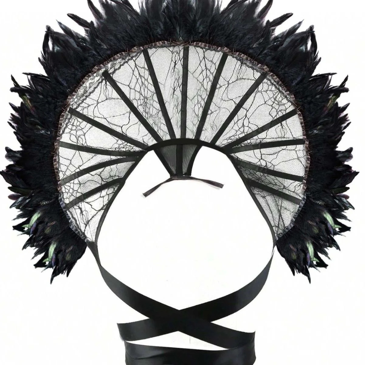 عباءة دانتيل لولين مع هيكل عظمي من نيلين على شكل كرة زي نسائي ملابس عرقية أداء المسرح Dr #5