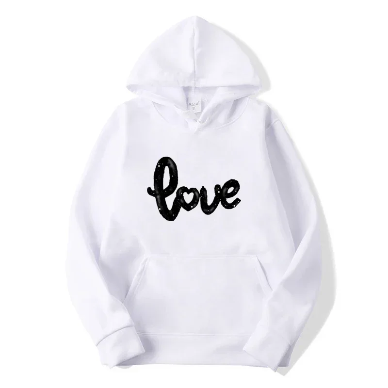 

Girls Autumn Long Sleeve Hoodies Casual Cute LOVE Printed Hooded Sweatshirt Fleece Harajuku Hip Hop Pullover Top