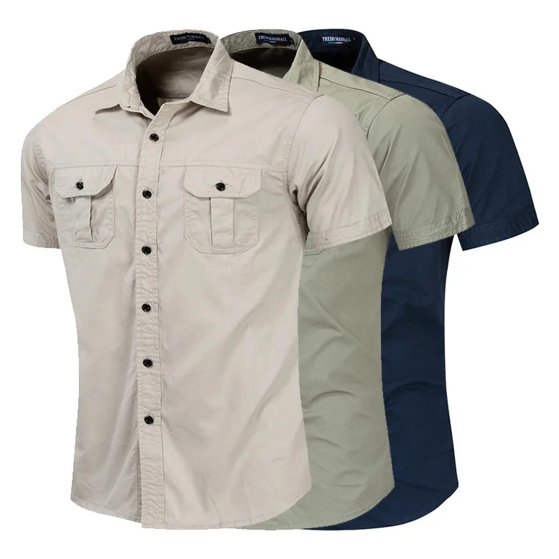 

Men Army Tactical Military Shirts Climbing Hiking Man Short Sleeve Hunting Clothes Combat Cargo