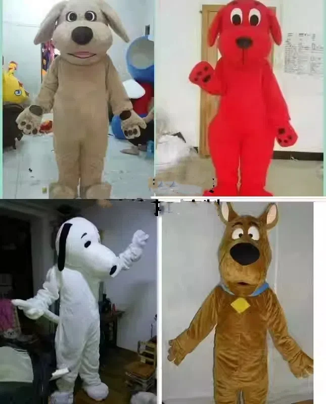 Brauner Hund Cartoon Maskottchen Kostüm Werbezeremonie Kostüm Party Karneval Leistung Erwachsene Ganzkörper Outfits Maskottchen Anzug