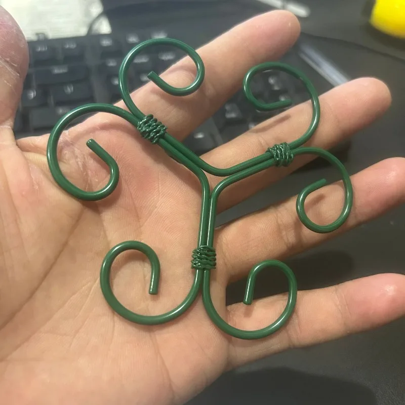 3pcs Metal Plant Support Stake Flower Holder Green Plant Anti-fall Stabilizer Bracket