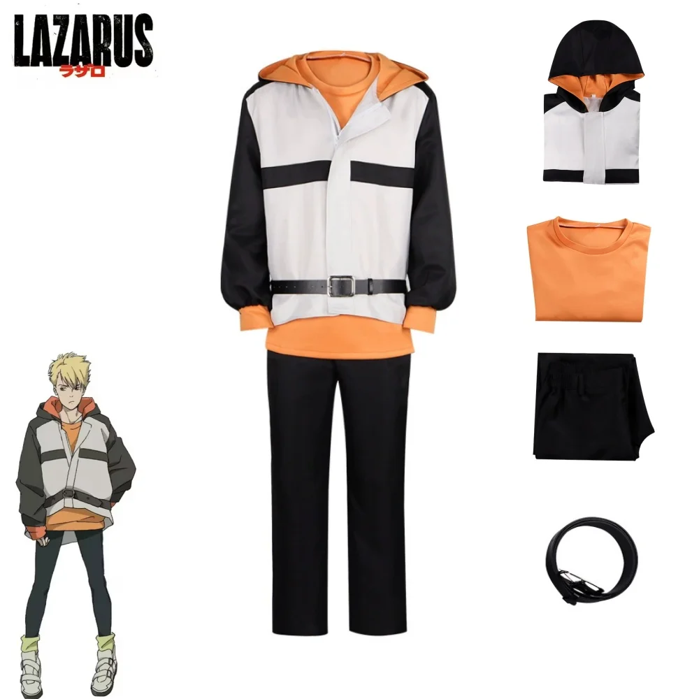 

Anime Lazarus Leyland Cosplay Adult Men Jacket Full Set Accessories Uniform Sportswear Suits Casual Clothings Halloween Outfits