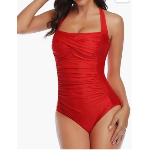 

Новый женский купальник-монокини, консервативный облегающий трансграничный купальный костюм, однотонные длинные брюки с высокой талией, леггинсы