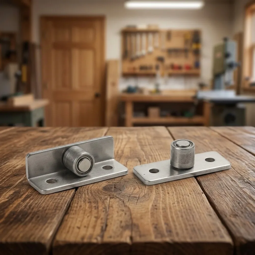 New Practical Door Floor Guide Stay Roller Swinging Stopper 2 Pcs Accessories Anti-rust Barn Hardware Kit  New