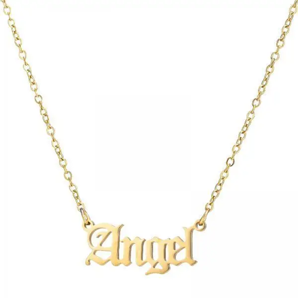 Simple Hip Hop Stainless Steel Women Necklace Artistic Statement Pendant Necklace Fashion Jewelry for Graduation Celebration