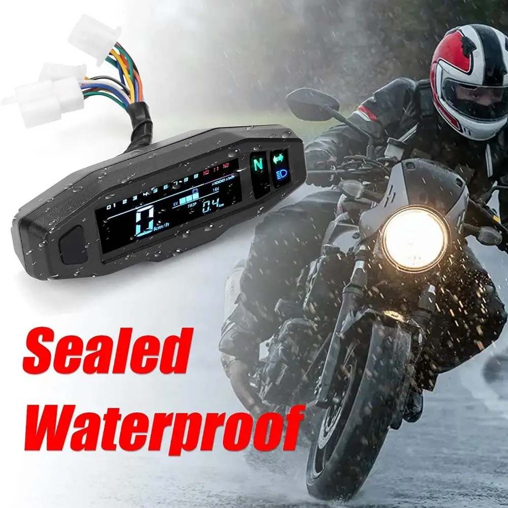 Waterproof Motorcycle LED Tachometer Turn Signal Light Indicator Adjustable Motorcycle Oil Gauge Easy To Install LED Display