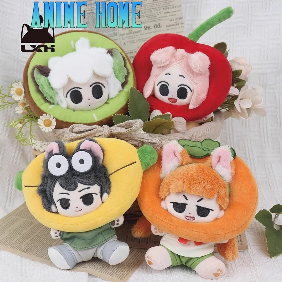 Anime The Legend of Luo Xiao-Hei Xiaobai Shanxin Fruit 10cm Doll Toy Plush Dress Up Clothes Original Cartoon Cosplay Kids Gift