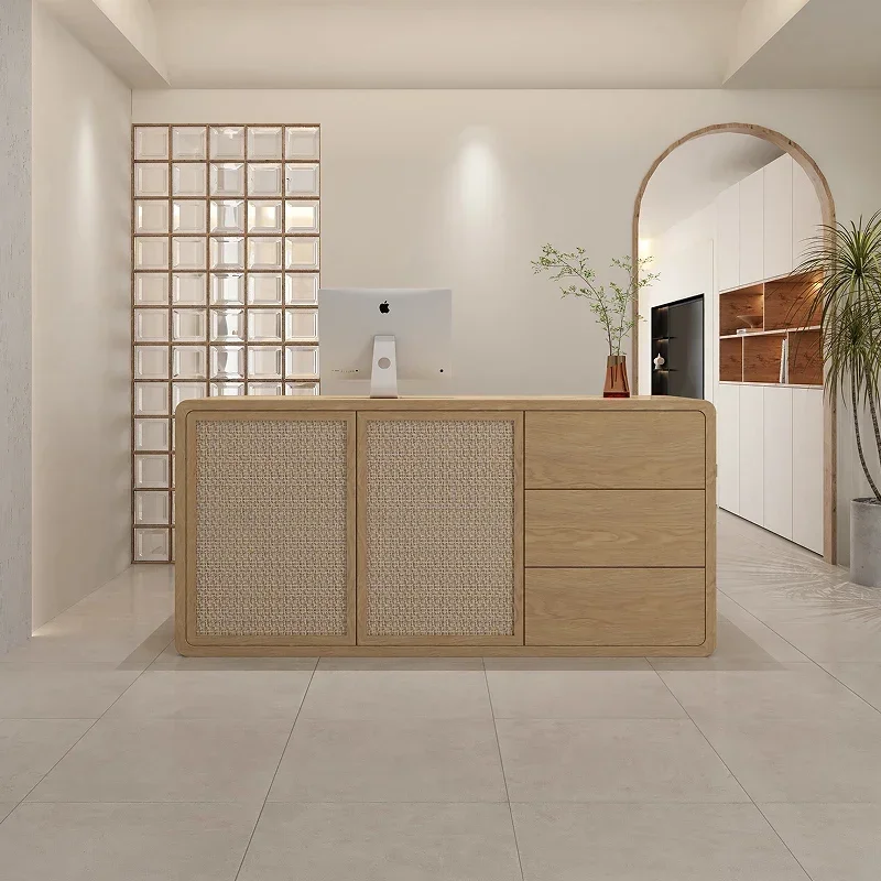 

Customizable Reception Desk Bar Counter Bar Luxury Cabinet Console Restaurant Front Desk Store Comptoir Caisse Salon Furniture