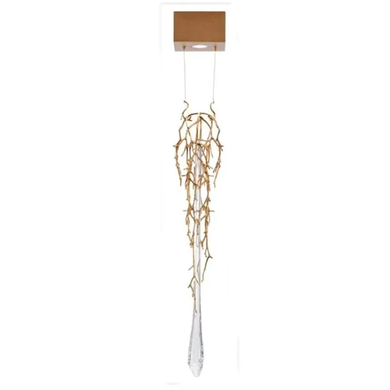 

MandosBor Crystal Pendant Lamp Modern Pendant Lighting For Kitchen Island Hanging Lamp For Dining Room Brass Tree Branches Hangi