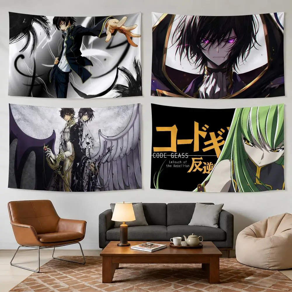 Japan C-Code Geass Anime Tapestry Bedroom Living Room Bar Party House Home Dorm Interior Wall Decor Background Banner