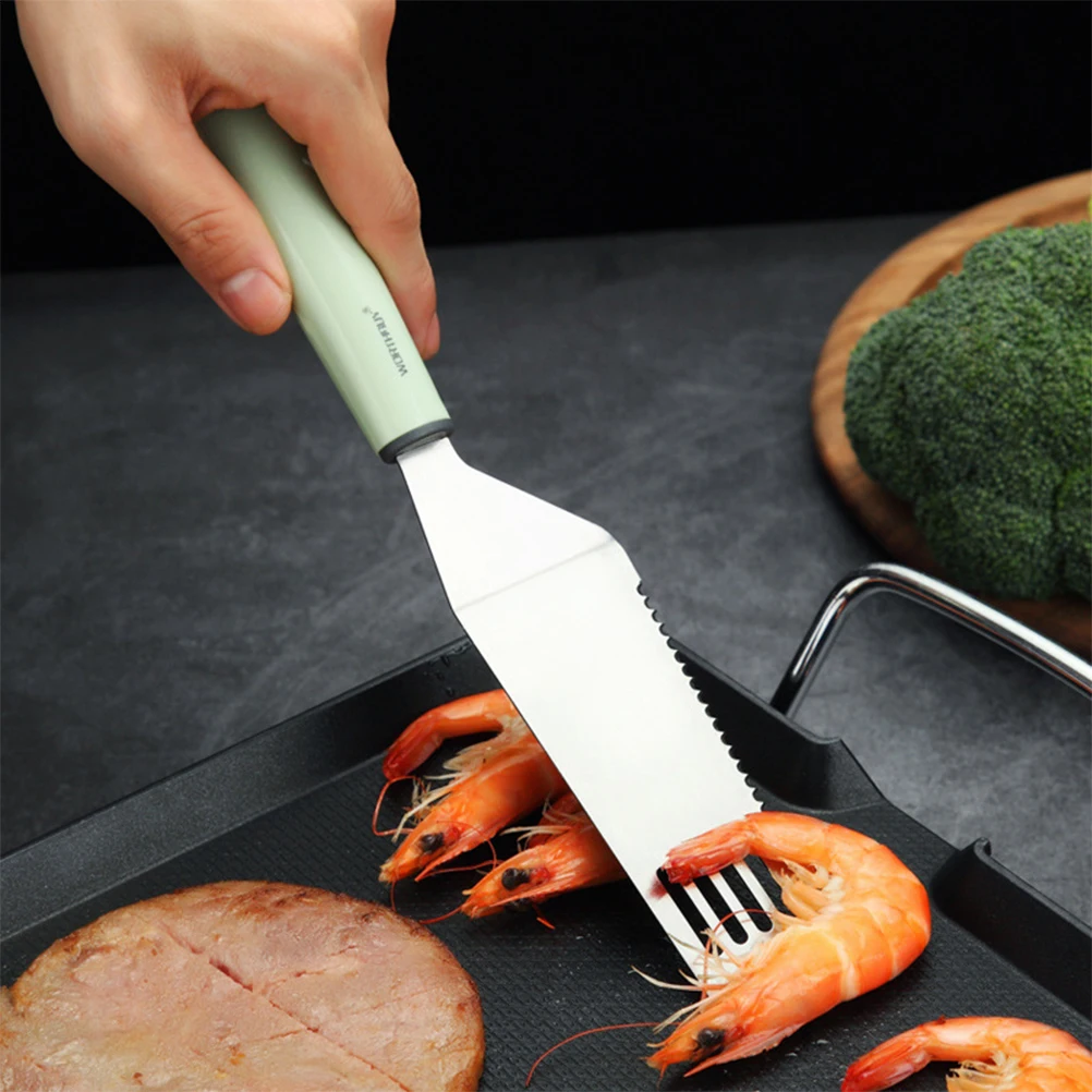 

Steak Spatula Kitchen Accessories Slotted Cooking Tool Stainless Steel Premium Quality Easy to Clean Perfect for Flipping Foods