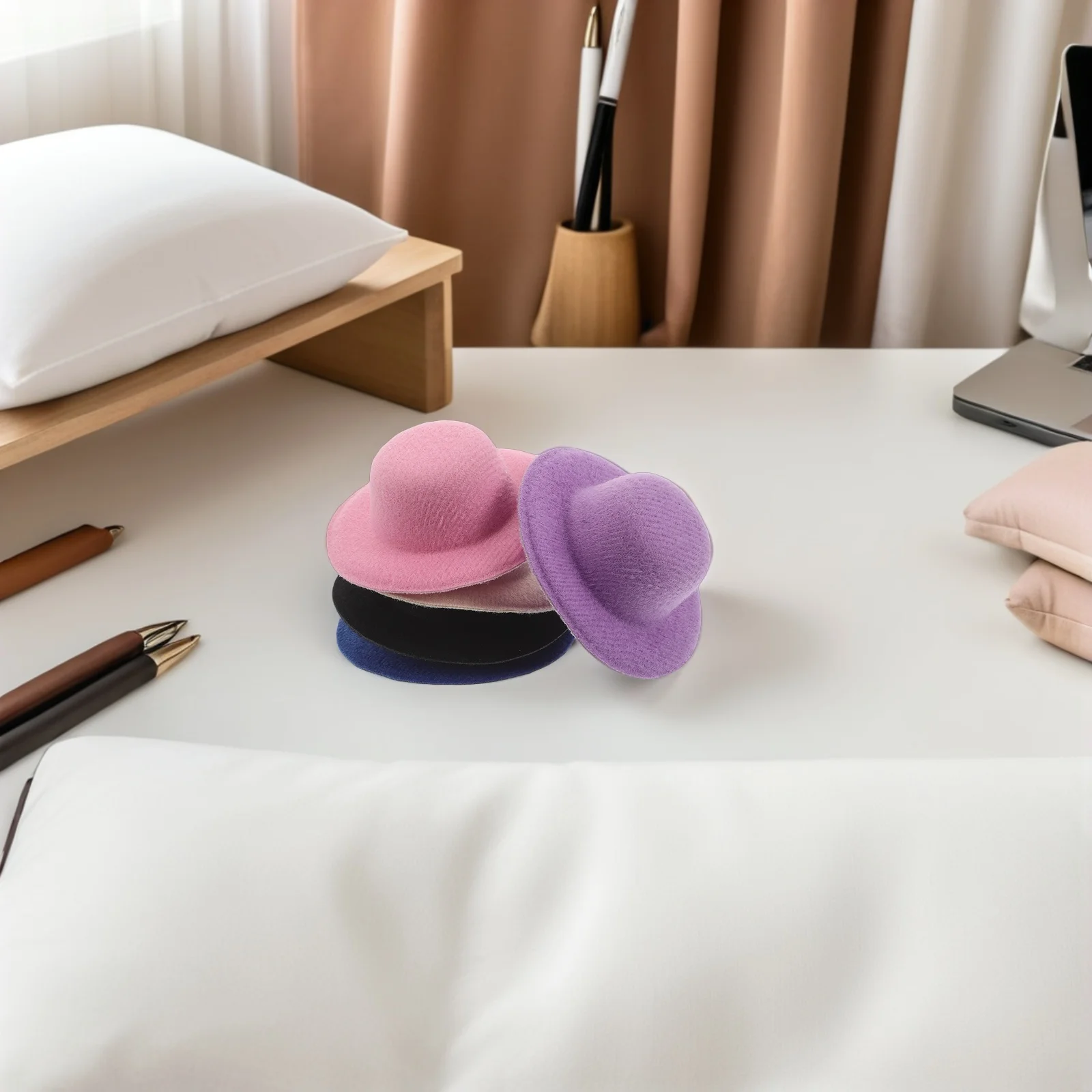 15Pcs Mini Top Hats: Elegant Miniature Formal Caps for Hair Accessories - Craft Hat Supplies DIY Decoration Craft Projects