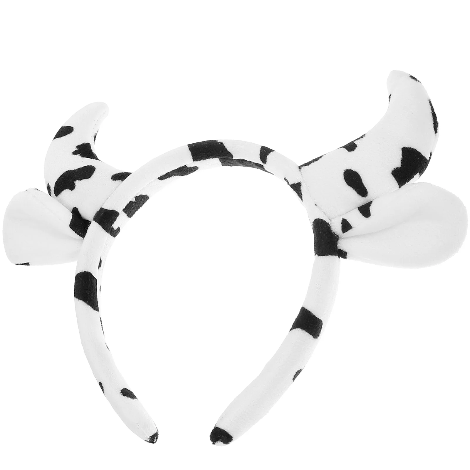 Cute Cow Headband Animal Ears Hairpin Photo Prop for Women Girls Photo Shoot Party Cosplay Face Wash Festivals