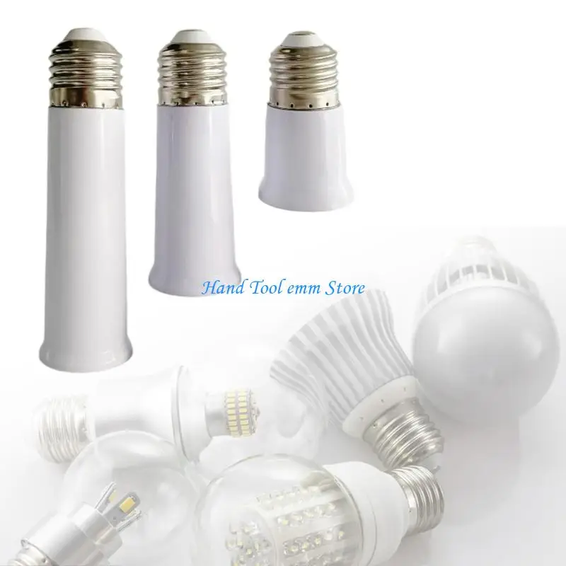 H37F 3PCS E27 Screw Base Extension 65 95 120mm For Ceiling Fan Light And Led Bulb