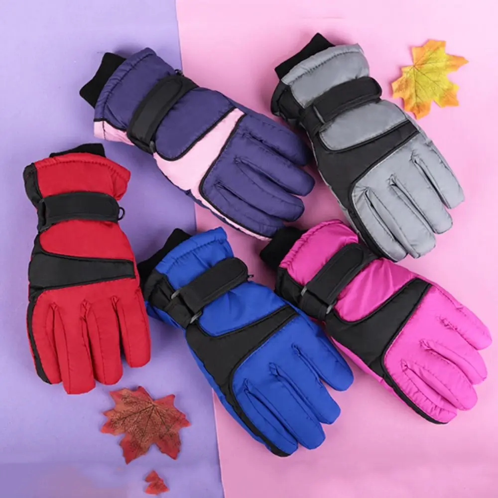 

Практичные водонепроницаемые лыжные перчатки, утолщенные нескользящие перчатки, теплые теплые пальцы