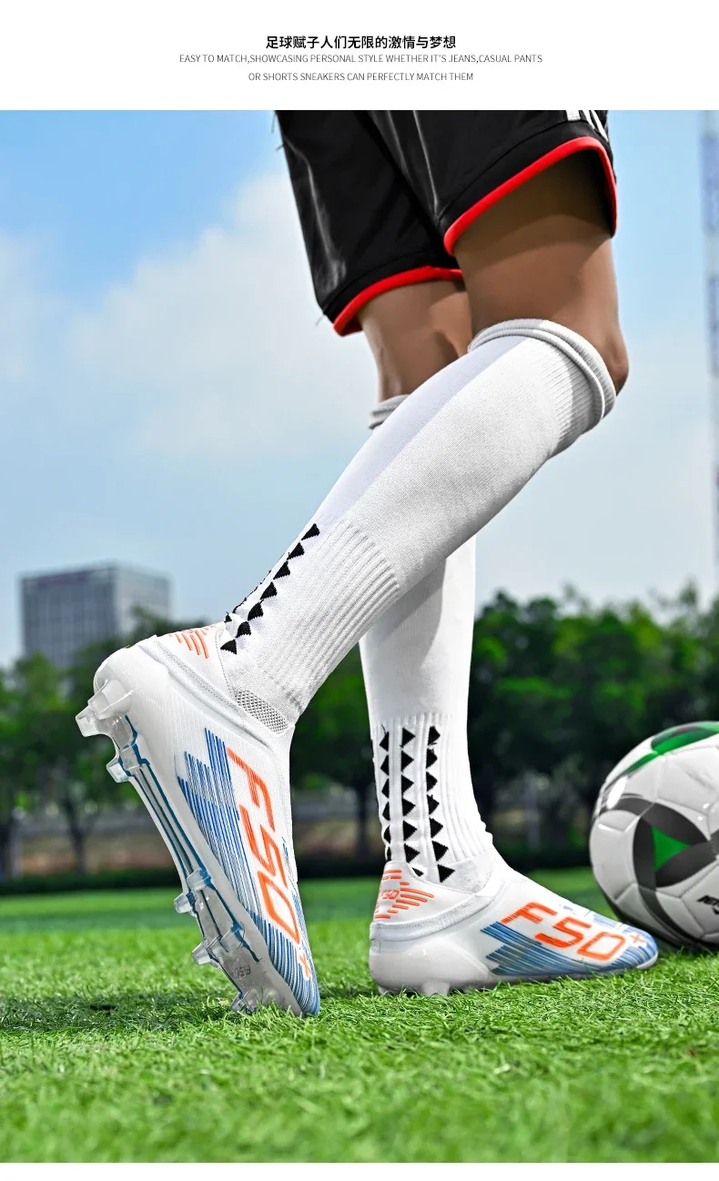 Neue ultraleichte Fußballschuhe für Herren, hochwertige, stark nachgefragte, professionelle Unisex-Fußballschuhe für Damen, TF/FG-Fußballstiefel, Futsal-Sneaker – Detail 3
