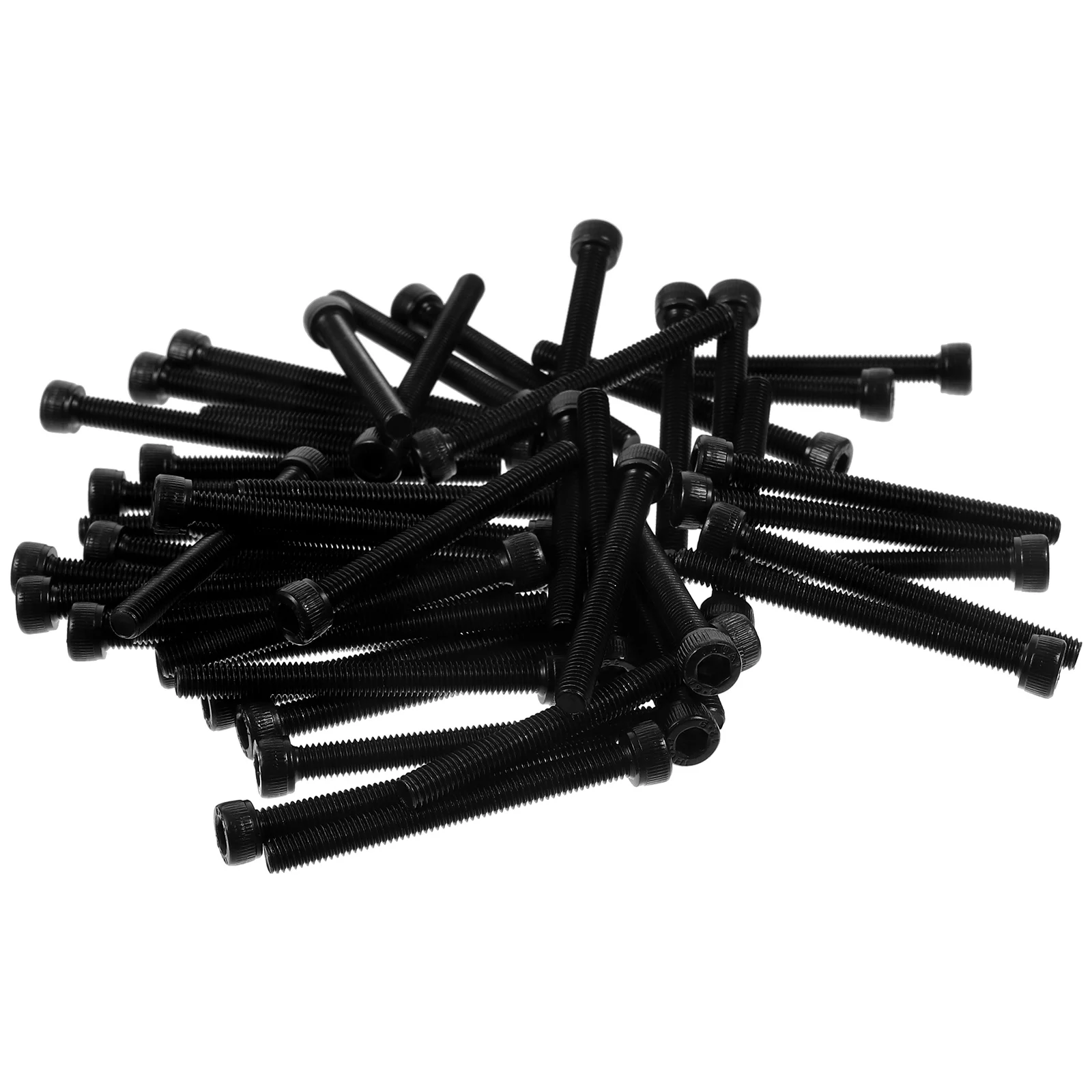 

50pcs Hexagon Socket M5X50Mm High-Strength Steel Threaded Bolts Machine Mounting Fasteners Black Oxide Finish Heavy Duty Bolts