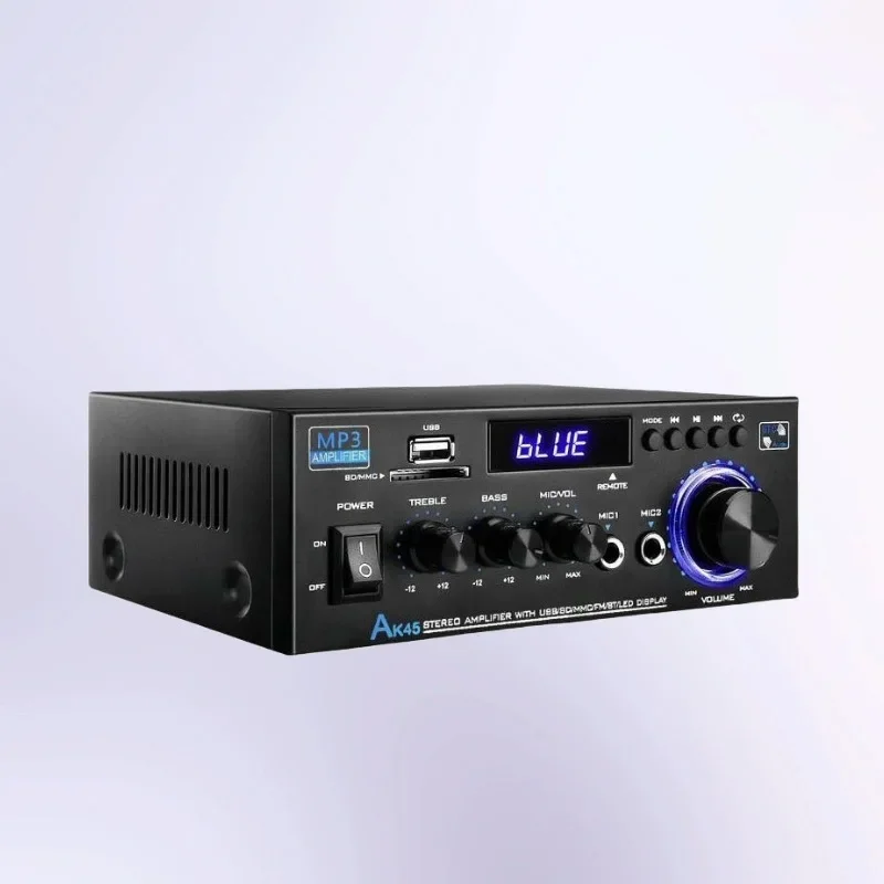 Useful AK45 High Power Digital Bluetooth Amplifier, 2 Channel Stereo Amp Support USB U Disk AUX Input for Car Home Outdoor