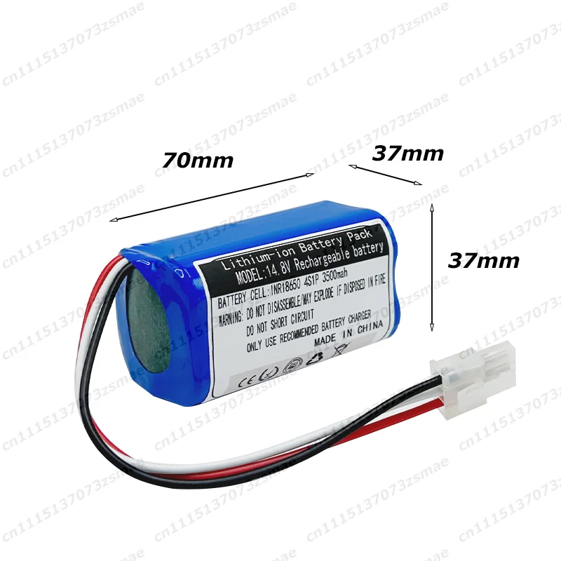 14.4V 14.8V 3500mAh 4S1P Rechargeable Li-ion Battery Pack with BMS For Miele Scout RX1 Sweeping Robot New Spare Cylindrical