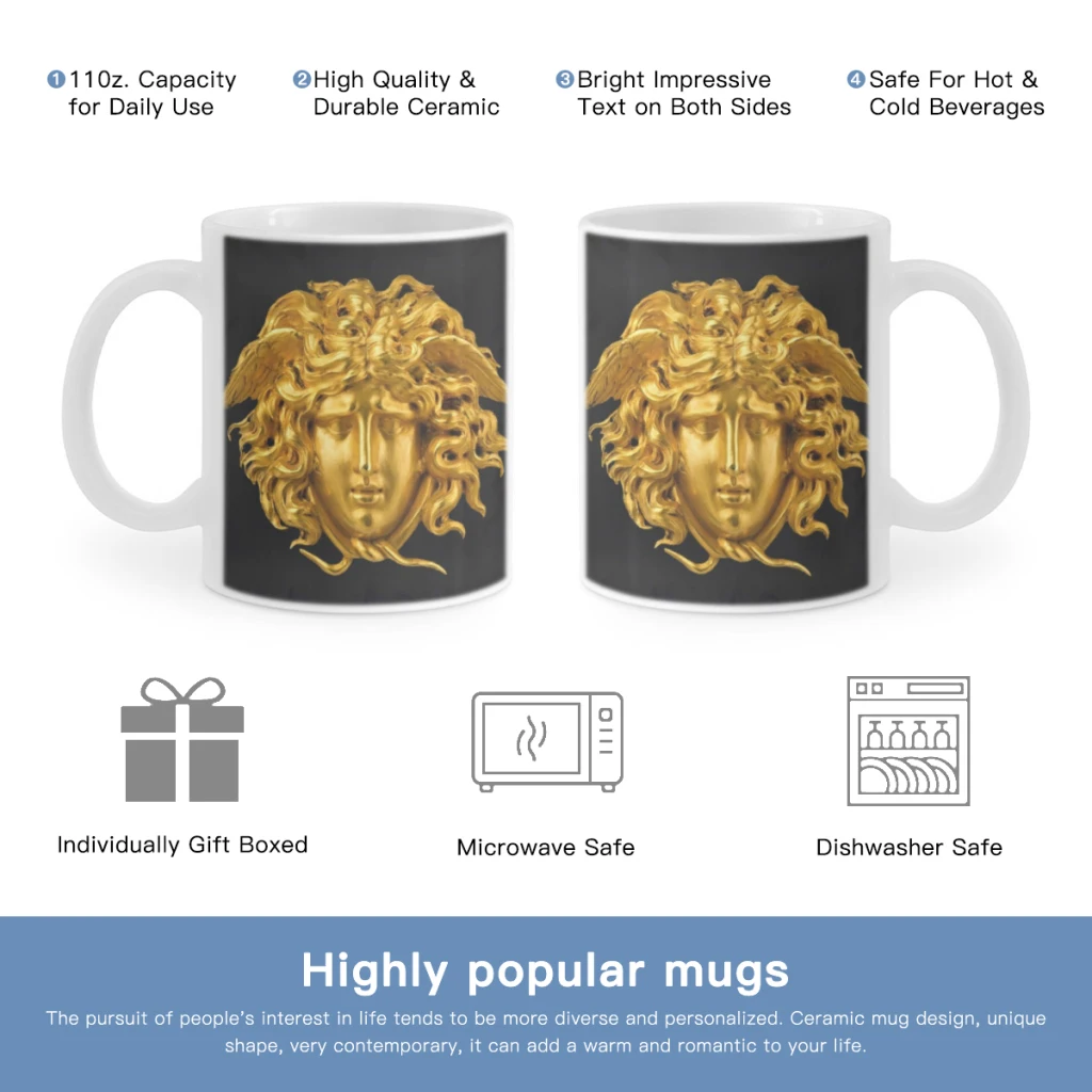 Nordic-Greek-Mythology-Halloween-Snake-Hair-Medusa-Head-Free shipping Ceramic Cup Coffee Oatmeal Breakfast Cup Creative Mug