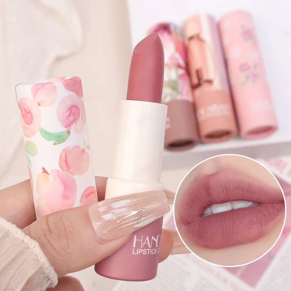 Nude Pink Matte Lipstick Moisturizing Velvet Lip Gloss Waterproof Long Lasting Lipstick Pencil 8 Colors Women Sexy Lips Cosmetic