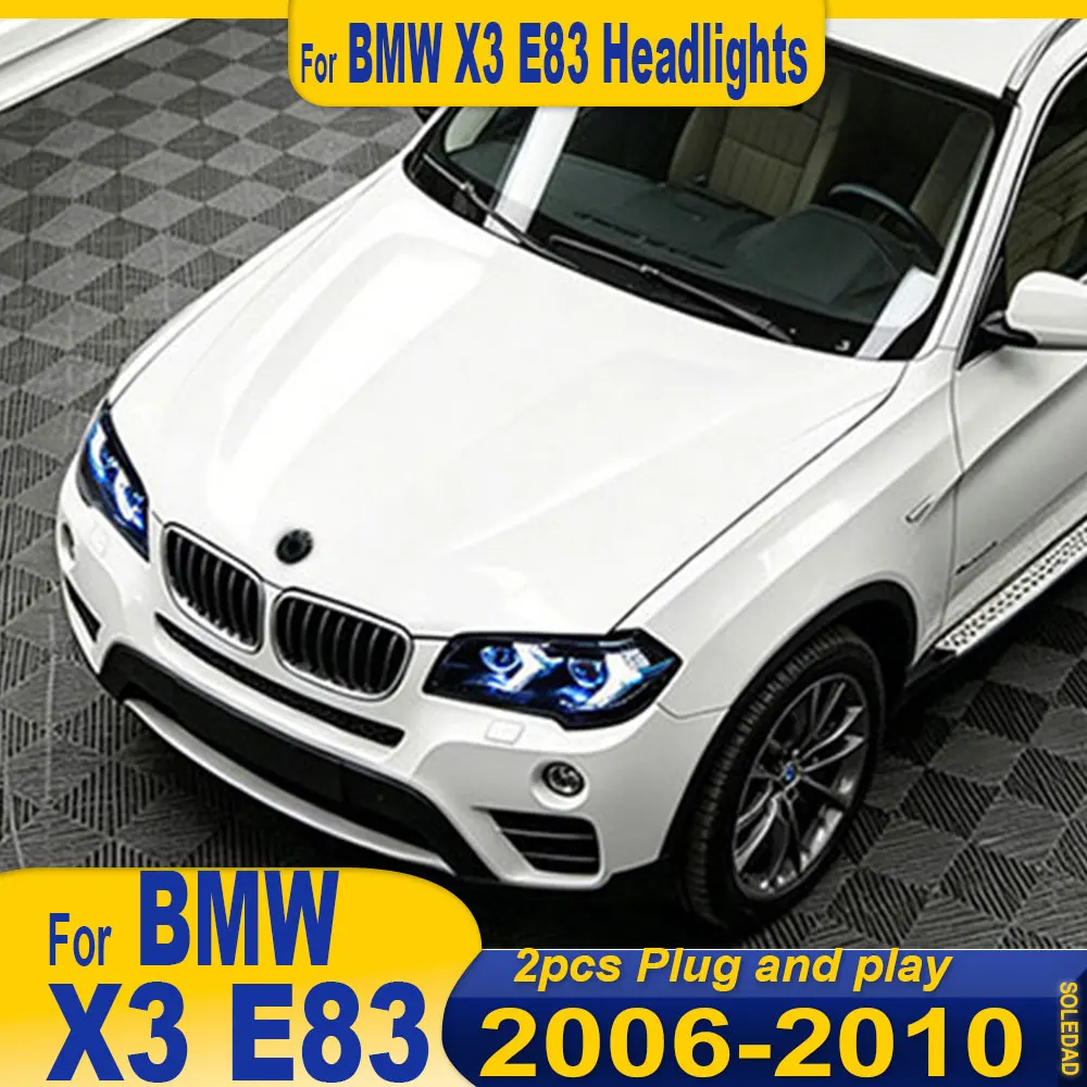 Car headlights for BMW X3 E83 2006-2010 LED Headlight Projector Lens Front HeadLights DRL Signal Accessories Plug and play - view 2