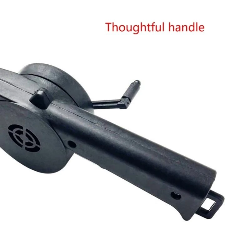 Compact Hand Crank Air Blower Noiseless Operation for Camping Cooking BBQ Home