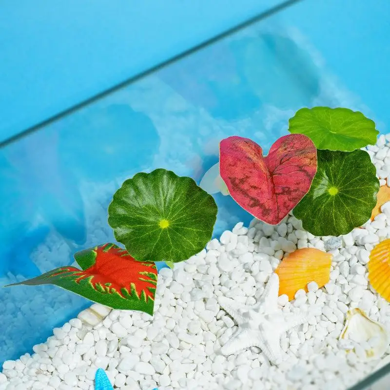 Simulated Leaves Artificial Fish Resting Leaf Fake Aquarium Plant Fish Tank Landscaping Leaf Betta Fish Spawning Leaves Hammock