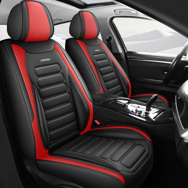 Breathable Wear Resistant Practical Car Seat Cover Full Surround Five Seater Leather Seat Cushion Interior Protector Mat