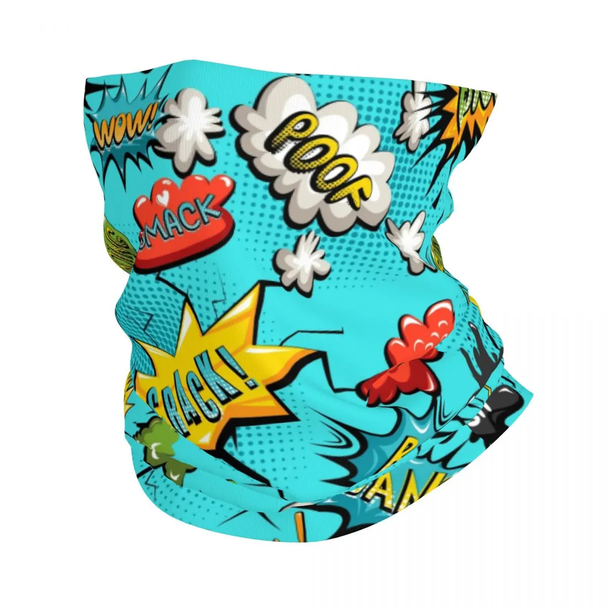 Superhero Wow Bandana Neck Cover Printed Graffiti Magic Scarf Warm Face Mask Fishing for Men Women Adult Winter