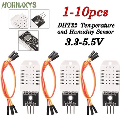 10/1pcs DHT22 Digital Temperature and Humidity Sensor AM2302 Module+PCB with Cable For Arduino