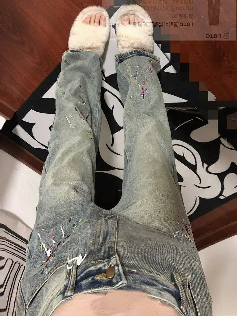 

Jean Women'S Trousers Woman Clothing Quality Texture Material Feel Female Denim Fashion Comfortable Lasting Wear Resistant Anti