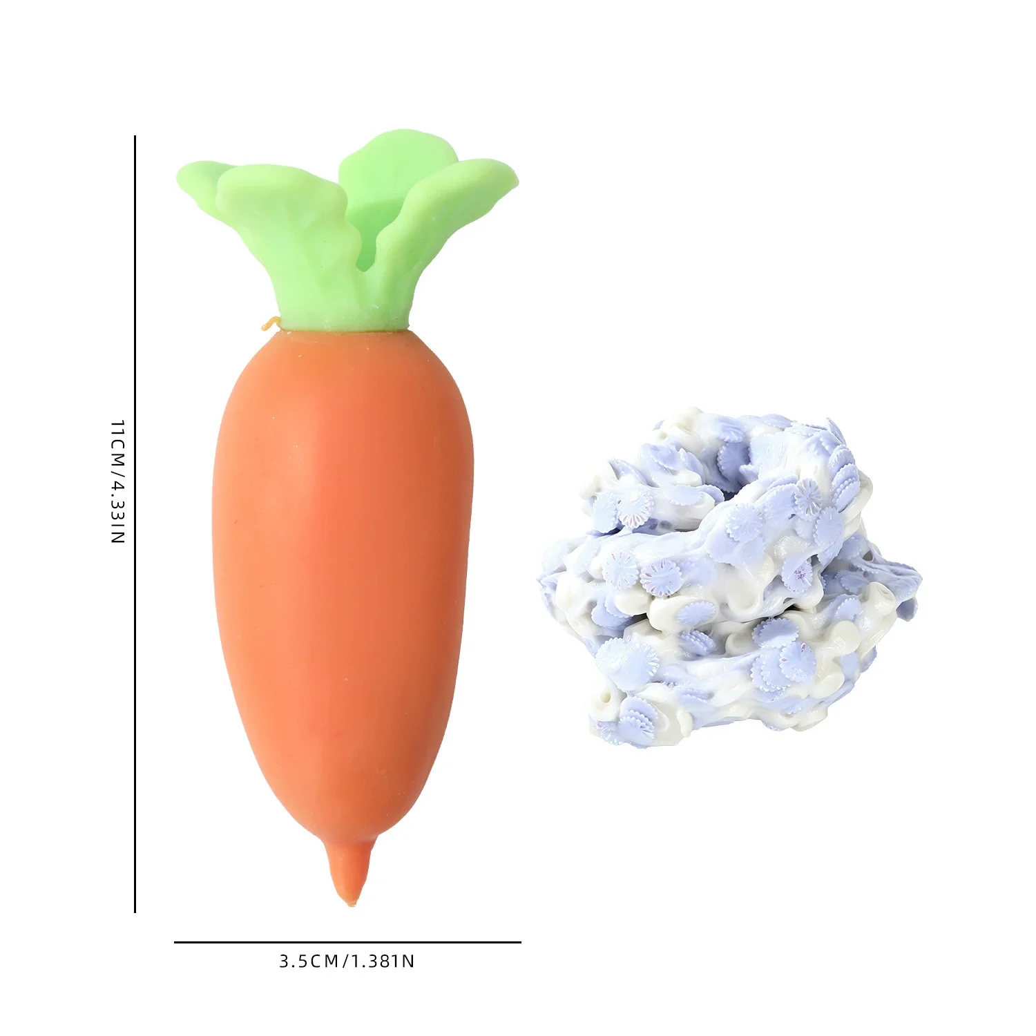 1pc Building Block Radish Soft Pinch To Relieve Daily Stress And Tension Decompress And Fidget Daily Office Decoration Gift Toy