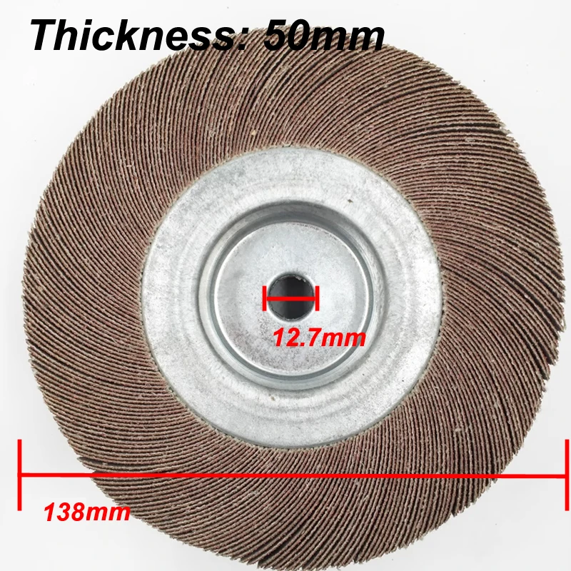 6''x2''x1/2'' Flange Abrasive Flap Wheel | Premium Sanding Cloth Mop Wheel for Polishing | Heavy-Duty for Metal/Wood Grinding