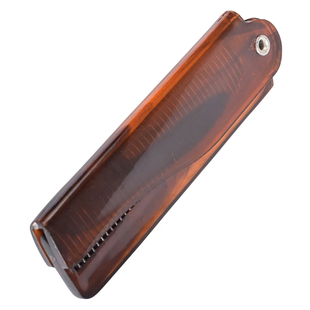 Peine plegable para hombre, pelo de barba para bolsillo, cepillo plegable de plástico de proteína gruesa, viaje