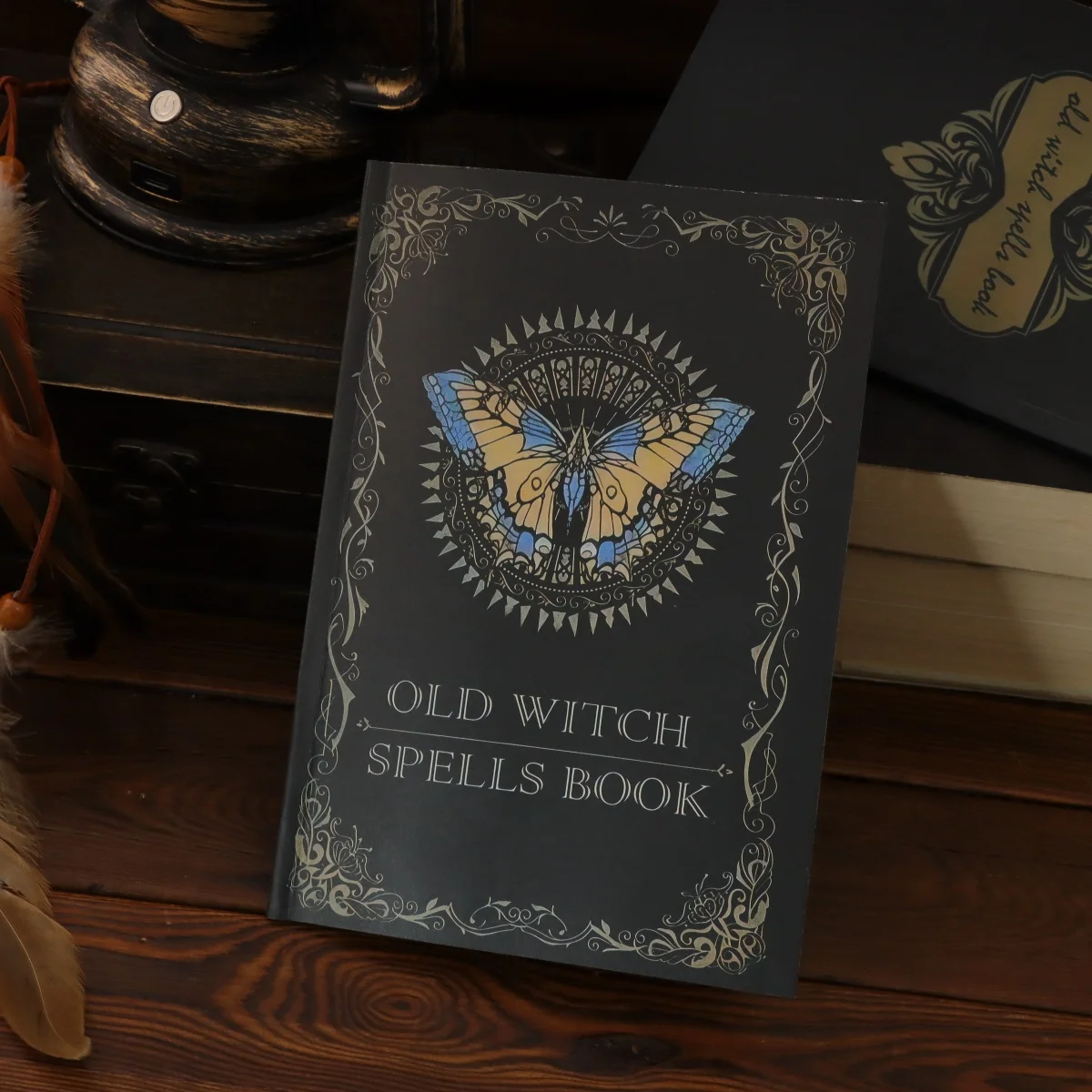 Vintage  Old Witch Spells Book, Witches Spell Journal, Portable Size for Men Women