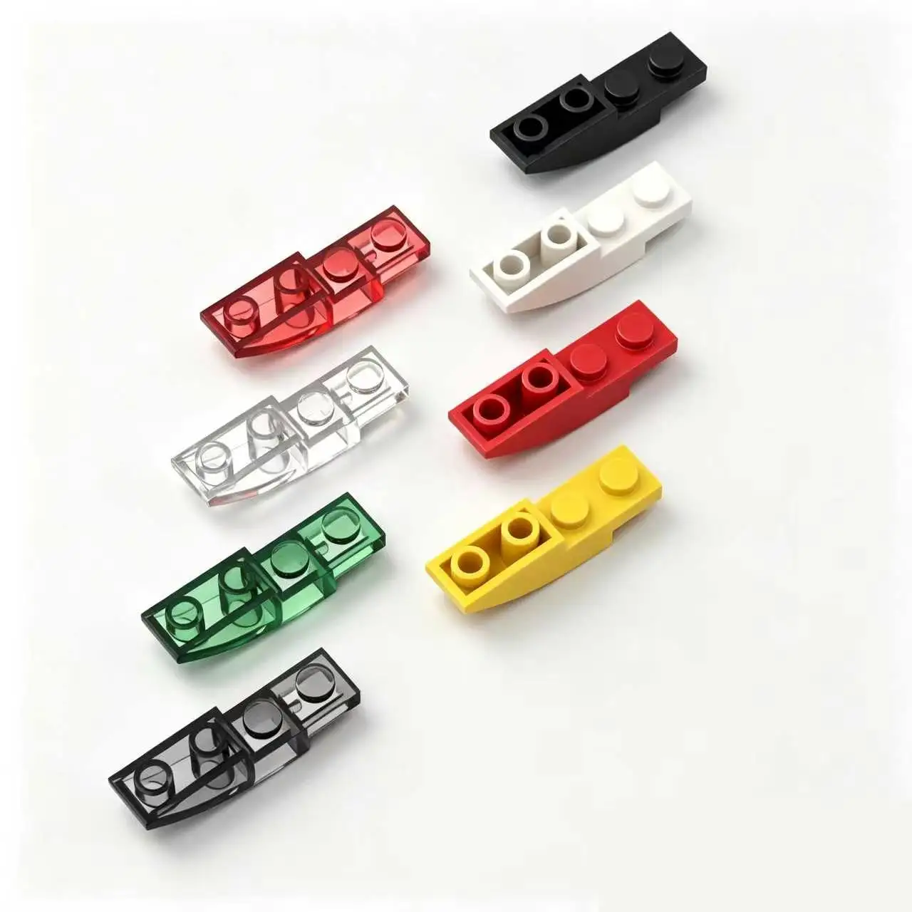 60PCS 13547 MOC Curved 4x1 Inverted Building Blocks Kit Reverse Slope Surface Brick Particle Educational DIY Toys Birthday Gifts