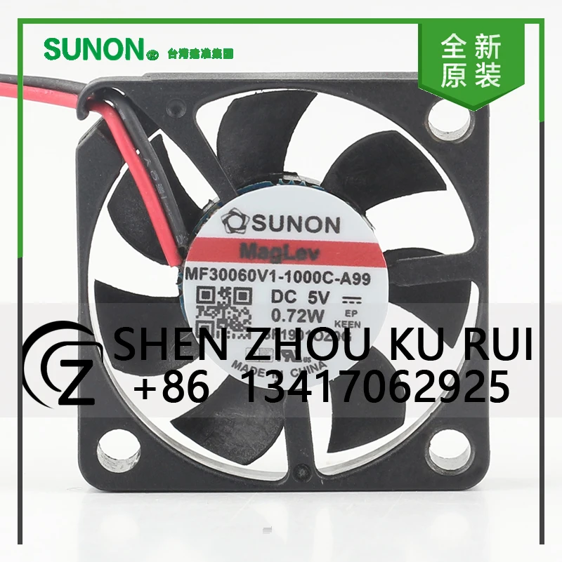 

Оригинальный Sunon 12 В 24 В 48 В постоянного тока 5 В 0,72 Вт AC EC 3006 30X30X6 мм 3 см Micro Silent Maglev БПЛА двухлинейный MF30060V1-1000C-A99 охлаждающий вентилятор