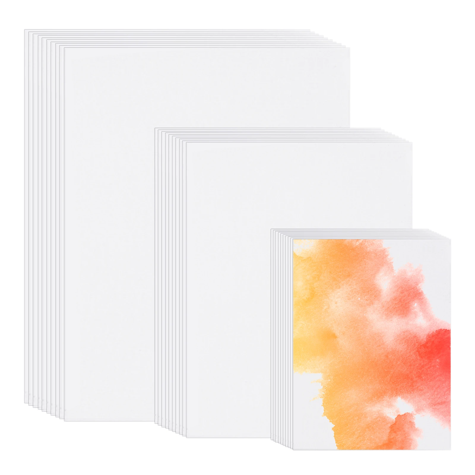 Imagem -01 - Papel em Branco Puro Algodão Aquarela Papel Aquarela para Pintura de Arte Desenho Artista Colorir Água 140lb 300 Gsm 100 Pcs papel em branco puro algodao aquarela papel aquarela para pintura de arte desenho artista colorir agua 140lb 300 gsm 100 pcs 01