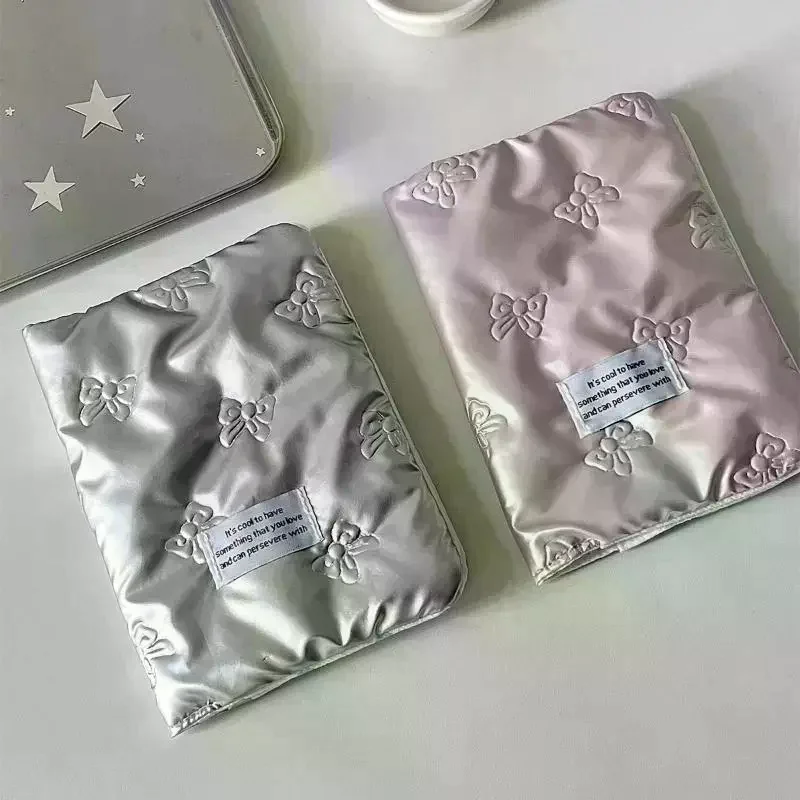 Creative Pink Silver Passport Cover PU Multi-function Certificates Passport Bag Bowknot Anti Theft Card Holder