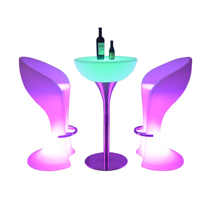 Cocktail High Bar Table Led Coffee Modern Party Disco Nightclub Bar Table Small Luminous Mesa Comedor Furniture Home LJ50BT