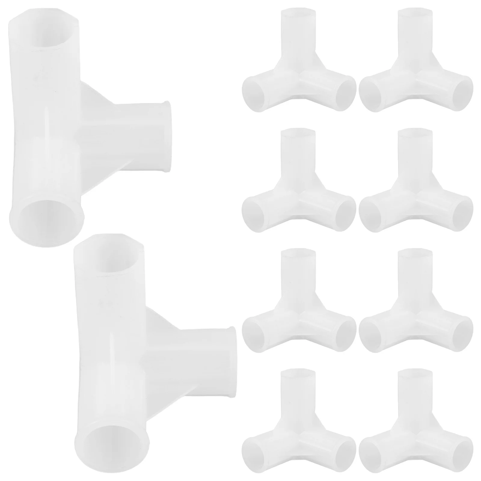 

10Pcs 3-Way Rod Connector Plastic Closet Joint for Cabinet Wardrobe Storage Fasteners Furniture Connection Kit Hardware Parts