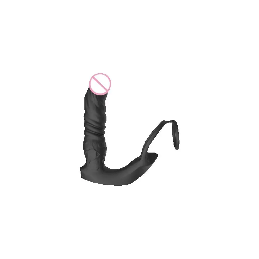 Remote Control Prostate Massager for Men with Dual Ring Buttplug Anal Vibrator Adult Sex Toy for Gay Couples